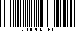 Código de barras (EAN, GTIN, SKU, ISBN): '7313020024363'