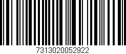 Código de barras (EAN, GTIN, SKU, ISBN): '7313020052922'
