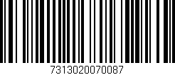 Código de barras (EAN, GTIN, SKU, ISBN): '7313020070087'