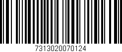 Código de barras (EAN, GTIN, SKU, ISBN): '7313020070124'