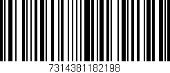 Código de barras (EAN, GTIN, SKU, ISBN): '7314381182198'