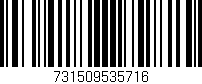 Código de barras (EAN, GTIN, SKU, ISBN): '731509535716'