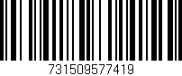 Código de barras (EAN, GTIN, SKU, ISBN): '731509577419'