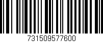 Código de barras (EAN, GTIN, SKU, ISBN): '731509577600'