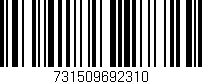 Código de barras (EAN, GTIN, SKU, ISBN): '731509692310'