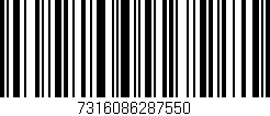 Código de barras (EAN, GTIN, SKU, ISBN): '7316086287550'