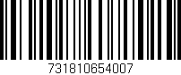 Código de barras (EAN, GTIN, SKU, ISBN): '731810654007'