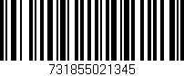 Código de barras (EAN, GTIN, SKU, ISBN): '731855021345'