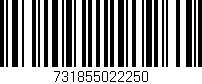 Código de barras (EAN, GTIN, SKU, ISBN): '731855022250'