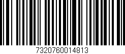 Código de barras (EAN, GTIN, SKU, ISBN): '7320760014813'