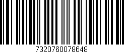 Código de barras (EAN, GTIN, SKU, ISBN): '7320760078648'
