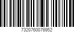 Código de barras (EAN, GTIN, SKU, ISBN): '7320760078952'
