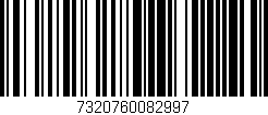 Código de barras (EAN, GTIN, SKU, ISBN): '7320760082997'