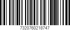 Código de barras (EAN, GTIN, SKU, ISBN): '7320760218747'