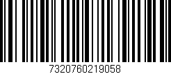 Código de barras (EAN, GTIN, SKU, ISBN): '7320760219058'