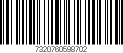 Código de barras (EAN, GTIN, SKU, ISBN): '7320760598702'
