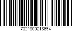 Código de barras (EAN, GTIN, SKU, ISBN): '7321900216654'