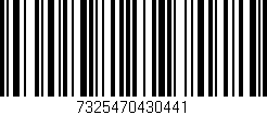 Código de barras (EAN, GTIN, SKU, ISBN): '7325470430441'