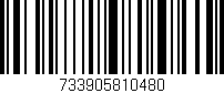 Código de barras (EAN, GTIN, SKU, ISBN): '733905810480'