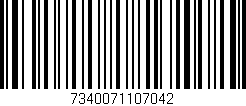 Código de barras (EAN, GTIN, SKU, ISBN): '7340071107042'