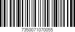 Código de barras (EAN, GTIN, SKU, ISBN): '7350071070055'
