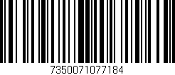 Código de barras (EAN, GTIN, SKU, ISBN): '7350071077184'
