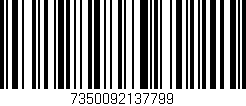 Código de barras (EAN, GTIN, SKU, ISBN): '7350092137799'