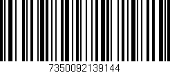 Código de barras (EAN, GTIN, SKU, ISBN): '7350092139144'