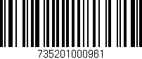 Código de barras (EAN, GTIN, SKU, ISBN): '735201000961'