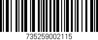 Código de barras (EAN, GTIN, SKU, ISBN): '735259002115'