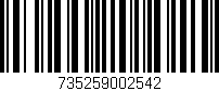 Código de barras (EAN, GTIN, SKU, ISBN): '735259002542'