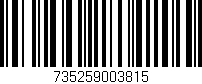 Código de barras (EAN, GTIN, SKU, ISBN): '735259003815'