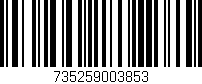 Código de barras (EAN, GTIN, SKU, ISBN): '735259003853'