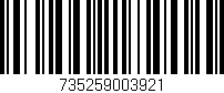 Código de barras (EAN, GTIN, SKU, ISBN): '735259003921'