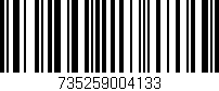 Código de barras (EAN, GTIN, SKU, ISBN): '735259004133'