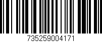 Código de barras (EAN, GTIN, SKU, ISBN): '735259004171'