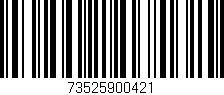 Código de barras (EAN, GTIN, SKU, ISBN): '73525900421'