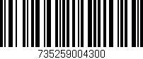 Código de barras (EAN, GTIN, SKU, ISBN): '735259004300'