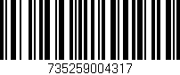 Código de barras (EAN, GTIN, SKU, ISBN): '735259004317'