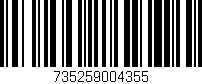 Código de barras (EAN, GTIN, SKU, ISBN): '735259004355'