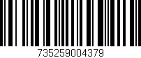Código de barras (EAN, GTIN, SKU, ISBN): '735259004379'