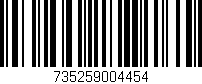 Código de barras (EAN, GTIN, SKU, ISBN): '735259004454'