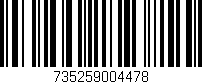 Código de barras (EAN, GTIN, SKU, ISBN): '735259004478'