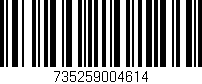 Código de barras (EAN, GTIN, SKU, ISBN): '735259004614'