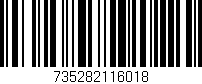 Código de barras (EAN, GTIN, SKU, ISBN): '735282116018'
