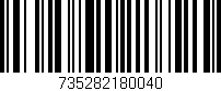 Código de barras (EAN, GTIN, SKU, ISBN): '735282180040'