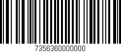 Código de barras (EAN, GTIN, SKU, ISBN): '7356360000000'