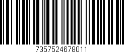 Código de barras (EAN, GTIN, SKU, ISBN): '7357524678011'