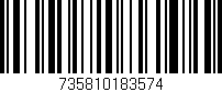 Código de barras (EAN, GTIN, SKU, ISBN): '735810183574'