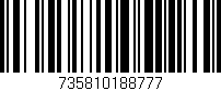 Código de barras (EAN, GTIN, SKU, ISBN): '735810188777'